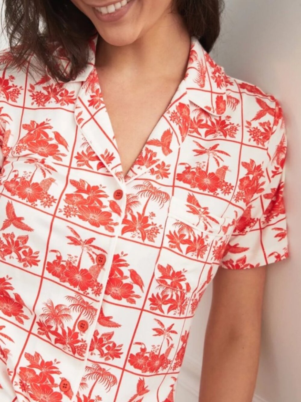 Farm Rio Tropical Tile Pajama Set - Picture 3 of 8